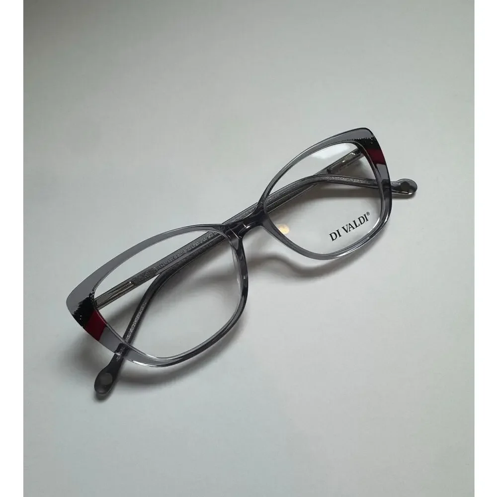 NEW Di Valdi DVO8206 Cat eye gray clear - Eyeglasses frame